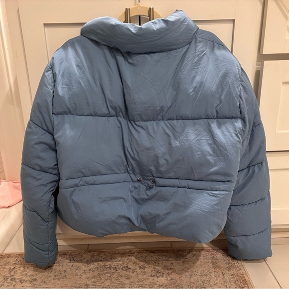 Double Zero Light Blue Puffer Jacket Size L - Picture 4 of 5